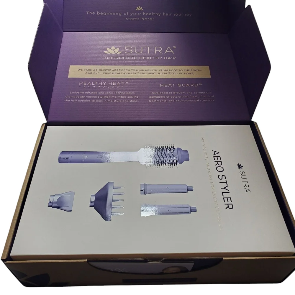 New In Box Sutra Aero Styler & Hair Dryer In Purple / Lavender